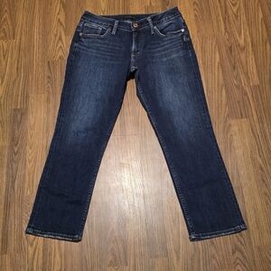 Silver Jeans Suki Capri Women’s W30 L22.5 Blue Stretch Denim Mid Rise D78